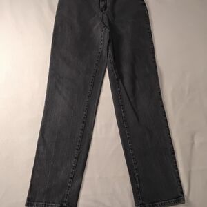 Riders by Lee Womens Black  Denim Jeans Straight High Rise Sz 10(30×32.5)